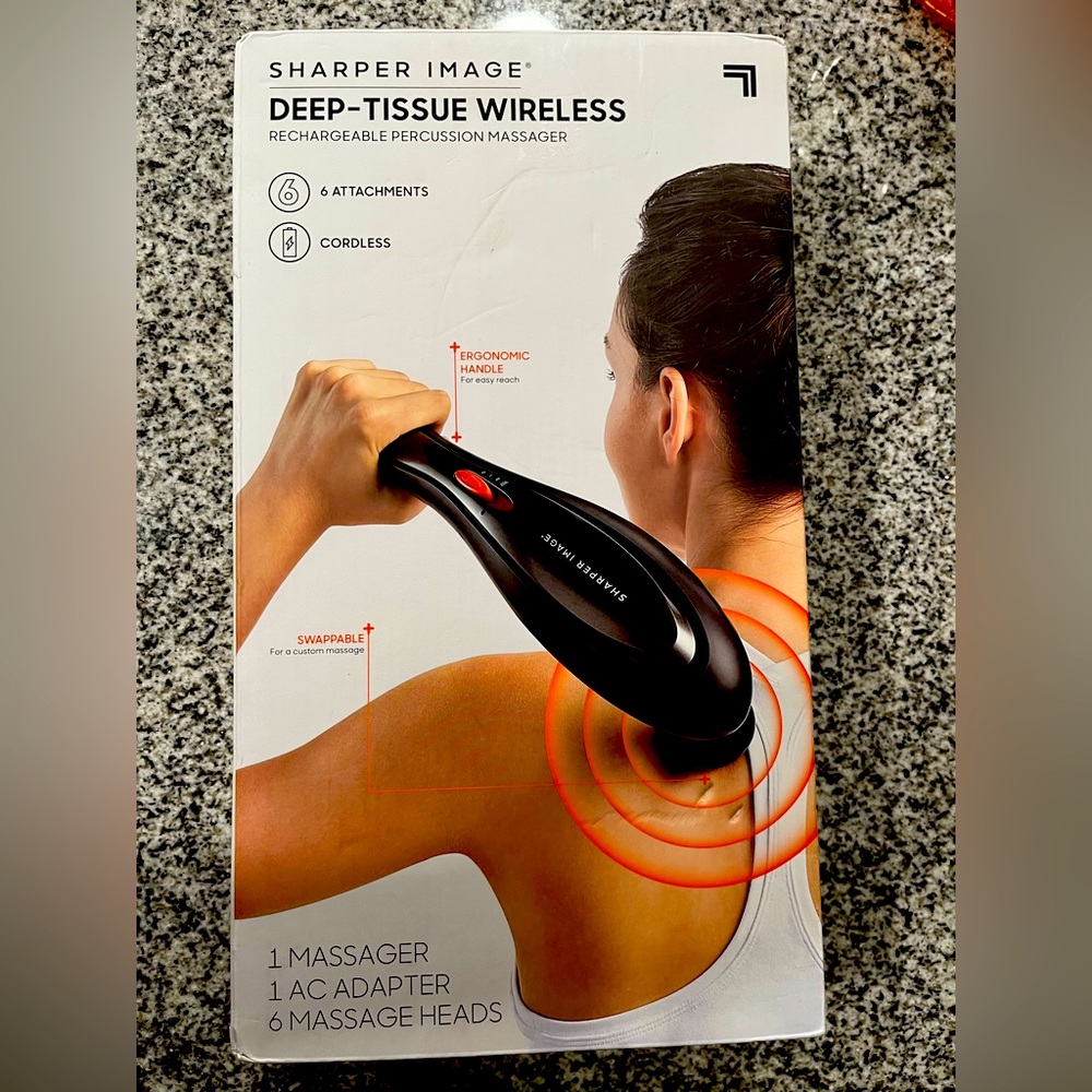 Sharper Image Deep-Tissue Massager with Swappable Heads